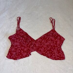 woman’s red going out top